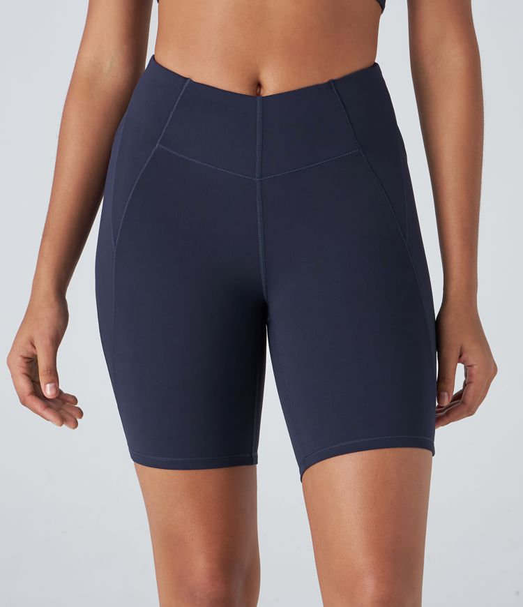 Pantalón corto SpeedWave™ ciclista entrenamiento secado rápido bolsillo lateral tiro alto forma V 17.5cm