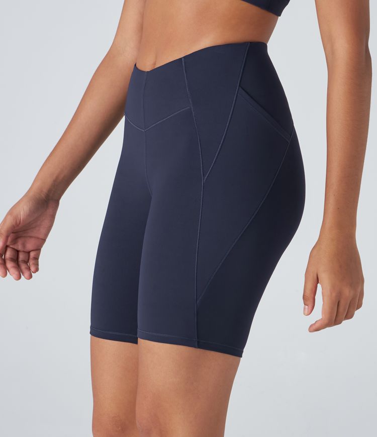 Pantalón corto SpeedWave™ ciclista entrenamiento secado rápido bolsillo lateral tiro alto forma V 17.5cm