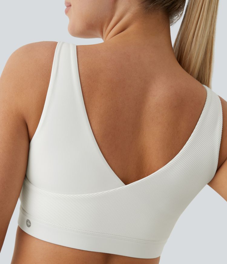 Softlyzero™ Low Support Crossover Backless Dance Sports Bra-UPF50+