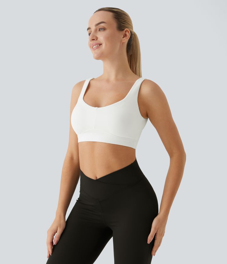 Softlyzero™ Low Support Crossover Backless Dance Sports Bra-UPF50+
