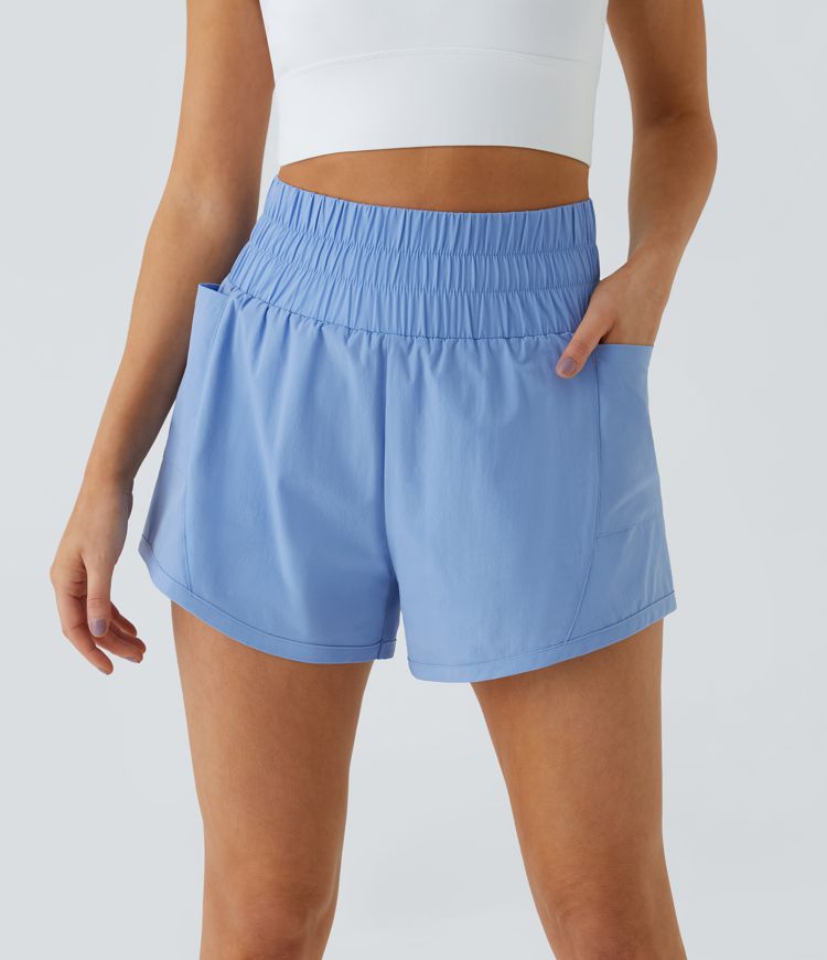 High Waisted Pocket 2-in-1 Workout Shorts