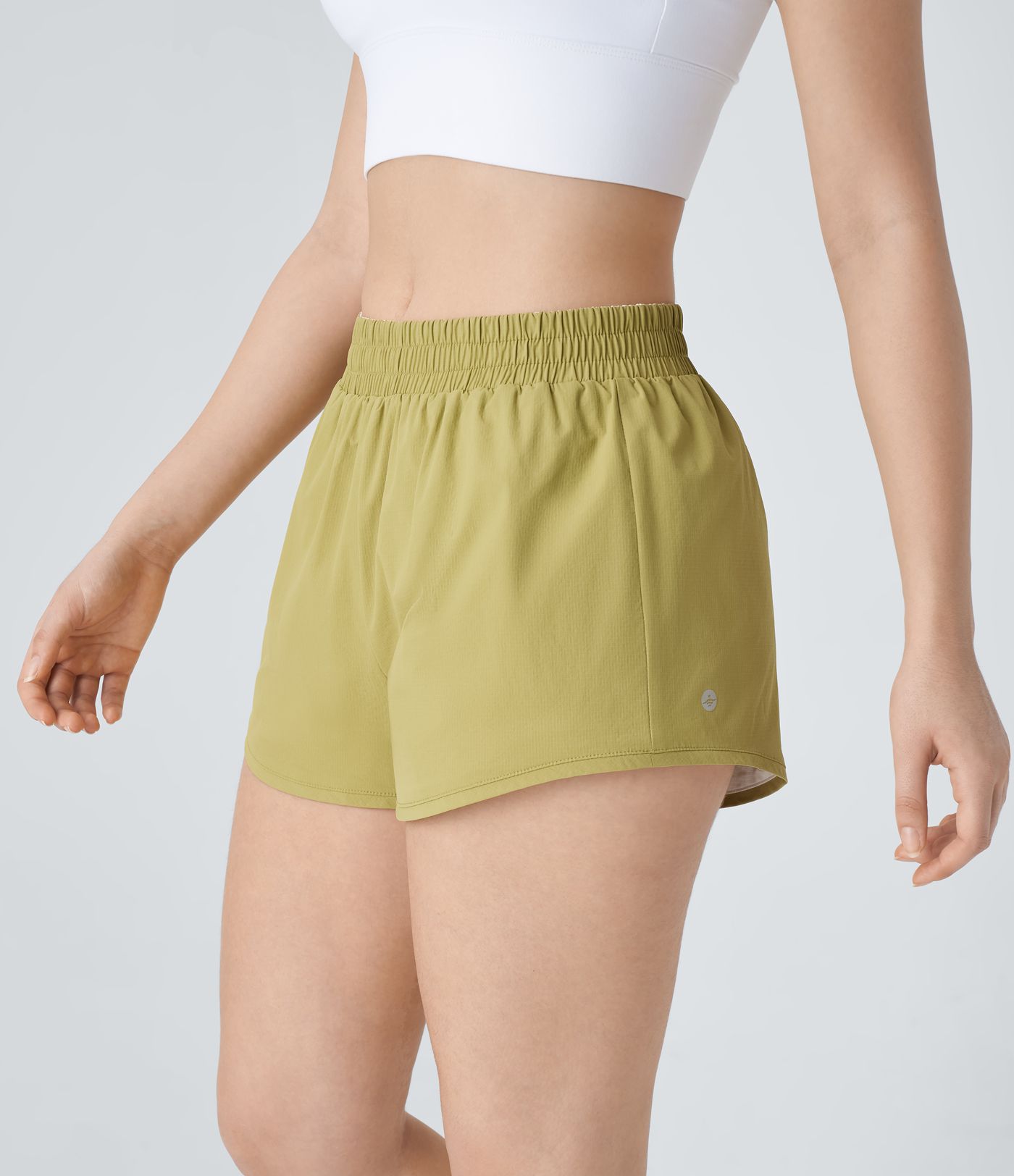 Reversible Mid Rise Side Pocket Colour Block Workout Shorts