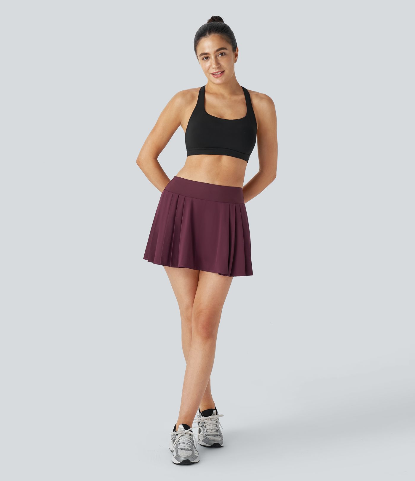 Breezeful™ High Waisted 2-in-1 Side Pocket Pleated Mini Quick Dry Tennis Skirt