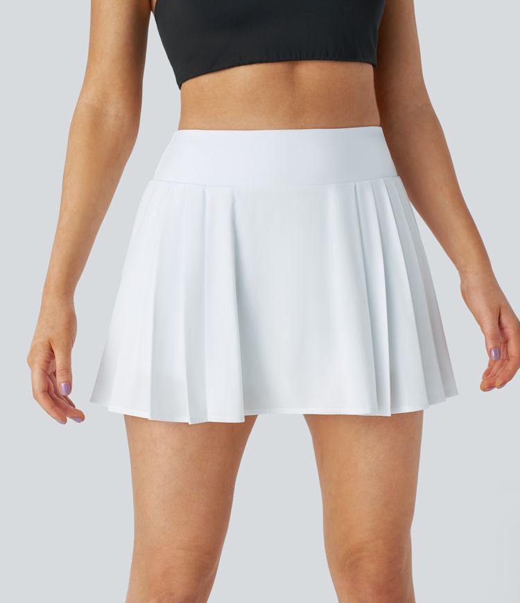 Breezeful™ High Waisted 2-in-1 Side Pocket Pleated Mini Quick Dry Tennis Skirt