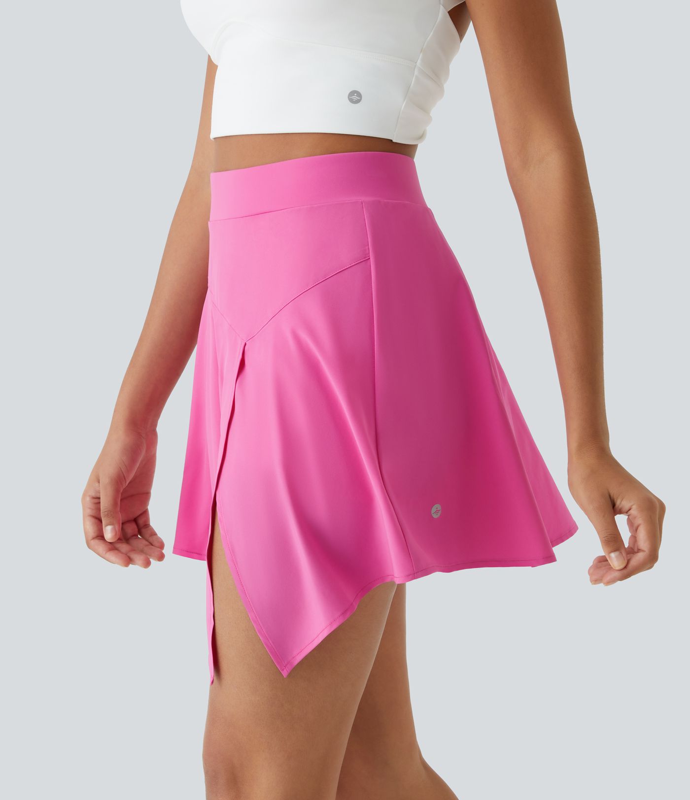 Breezeful™ High Waisted Asymmetric Hem 2-in-1 Pocket Mini Quick Dry Dance Skirt