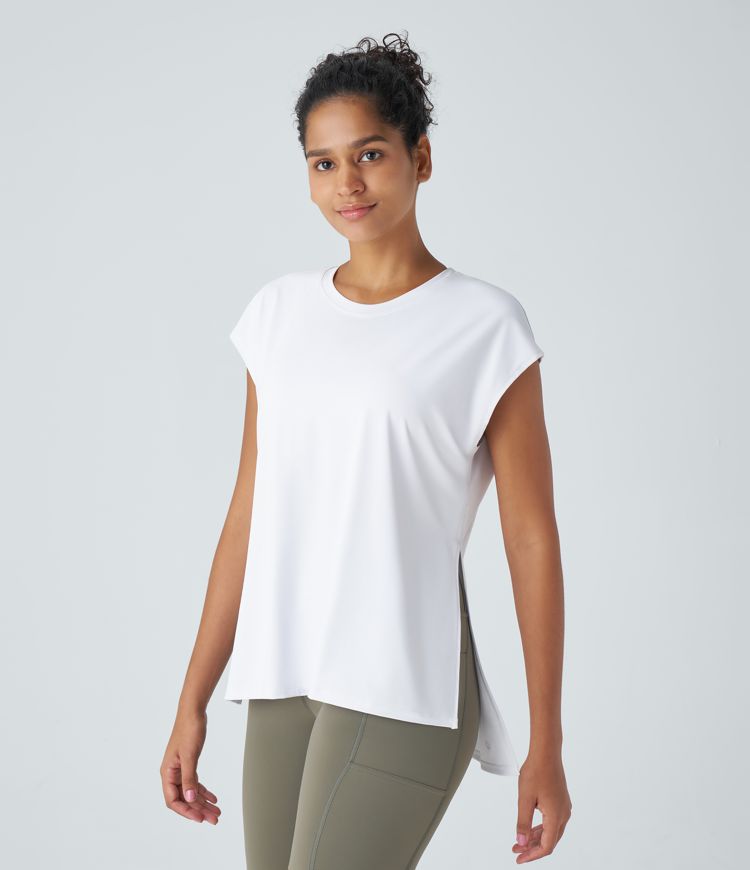 Short Sleeve High Low Running Sports Top
