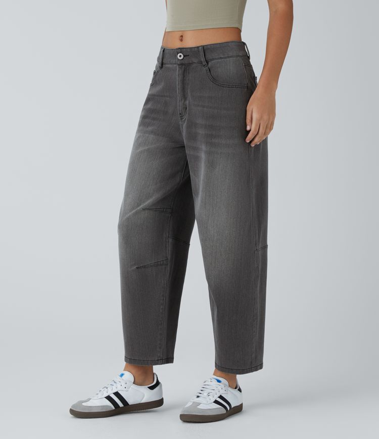 Jeans Halara Flex™ Denim elástico múltiple bolsillo cierre botón pierna cilíndrica