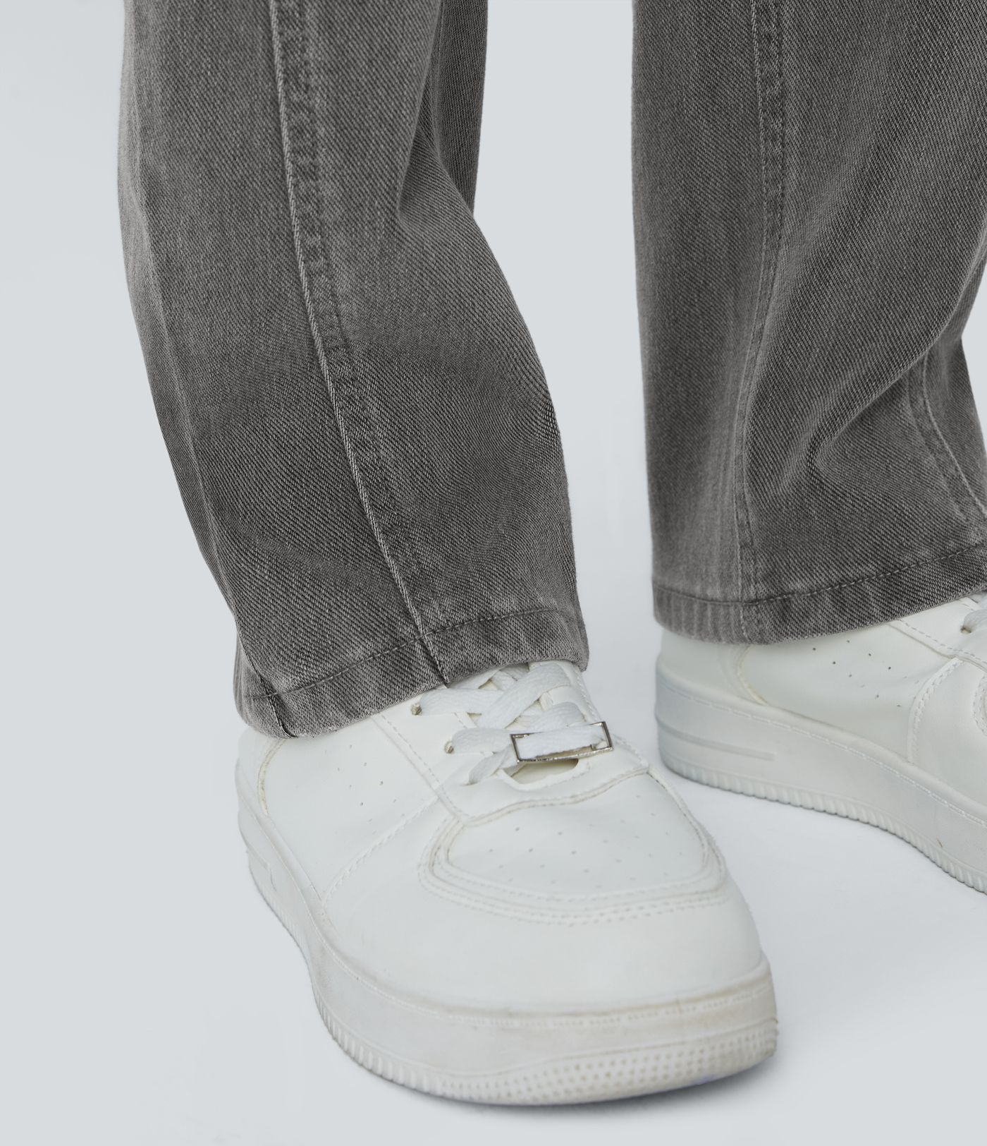 Halara Flex™ High Waisted Button Zipper Multiple Pockets Washed Stretchy Knit Casual Jeans