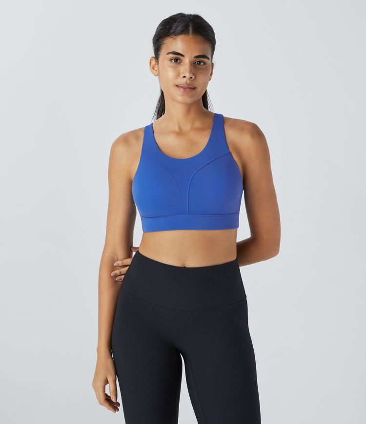 SpeedWave™ Medium Support Backless Crisscross Quick Dry Workout Sports Bra