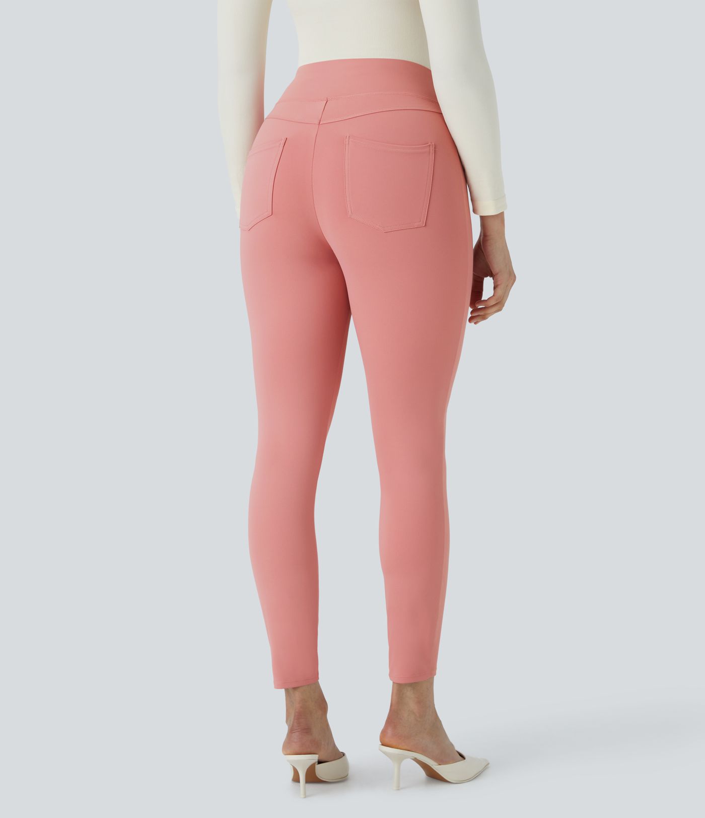 Halara Flex™ DayStretch - Schmale Arbeits-Hose mit hohem Bund und dekorativen Taschen