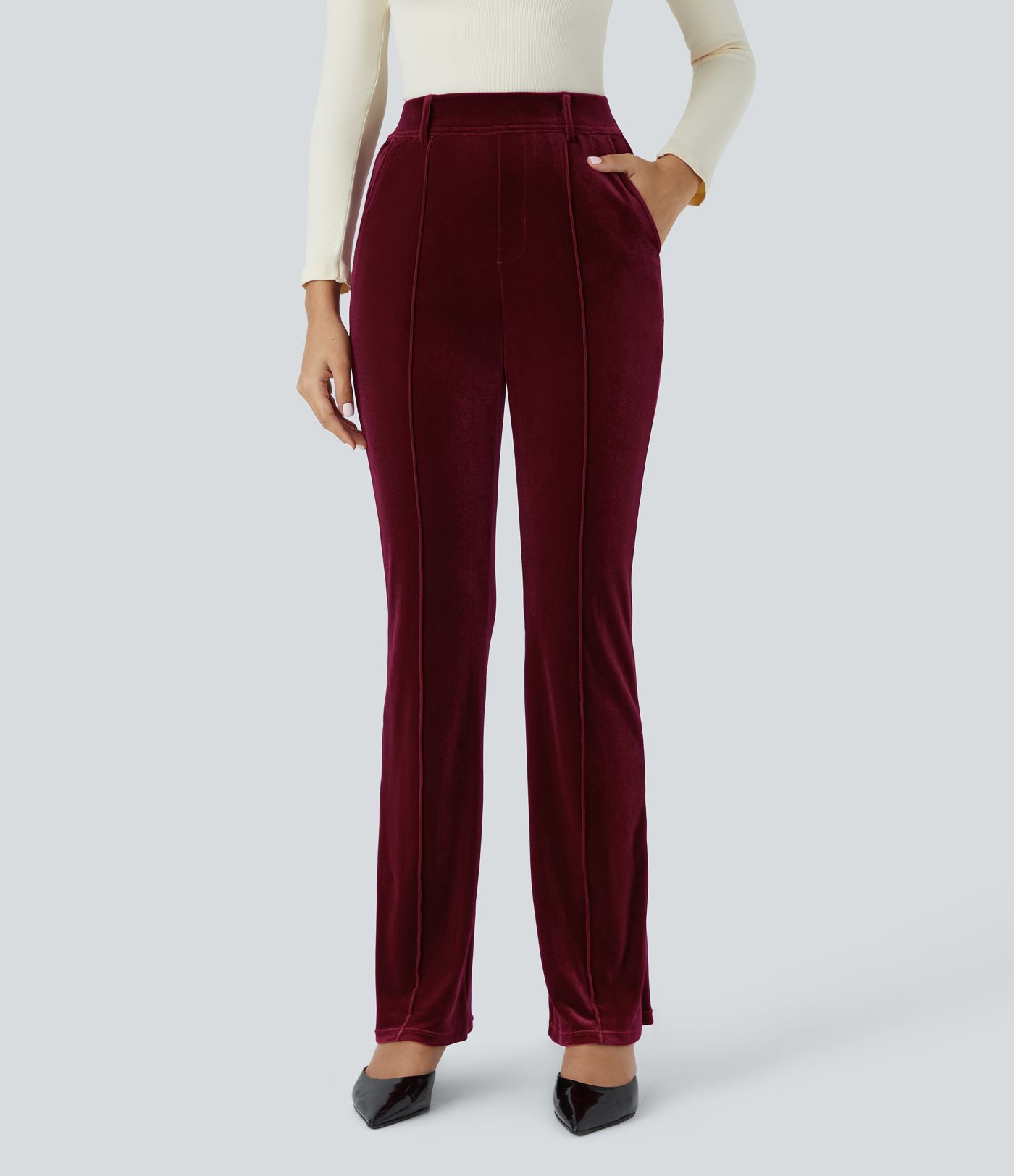 Halara Flex™ High Waisted Pocket Velvet Work Pants