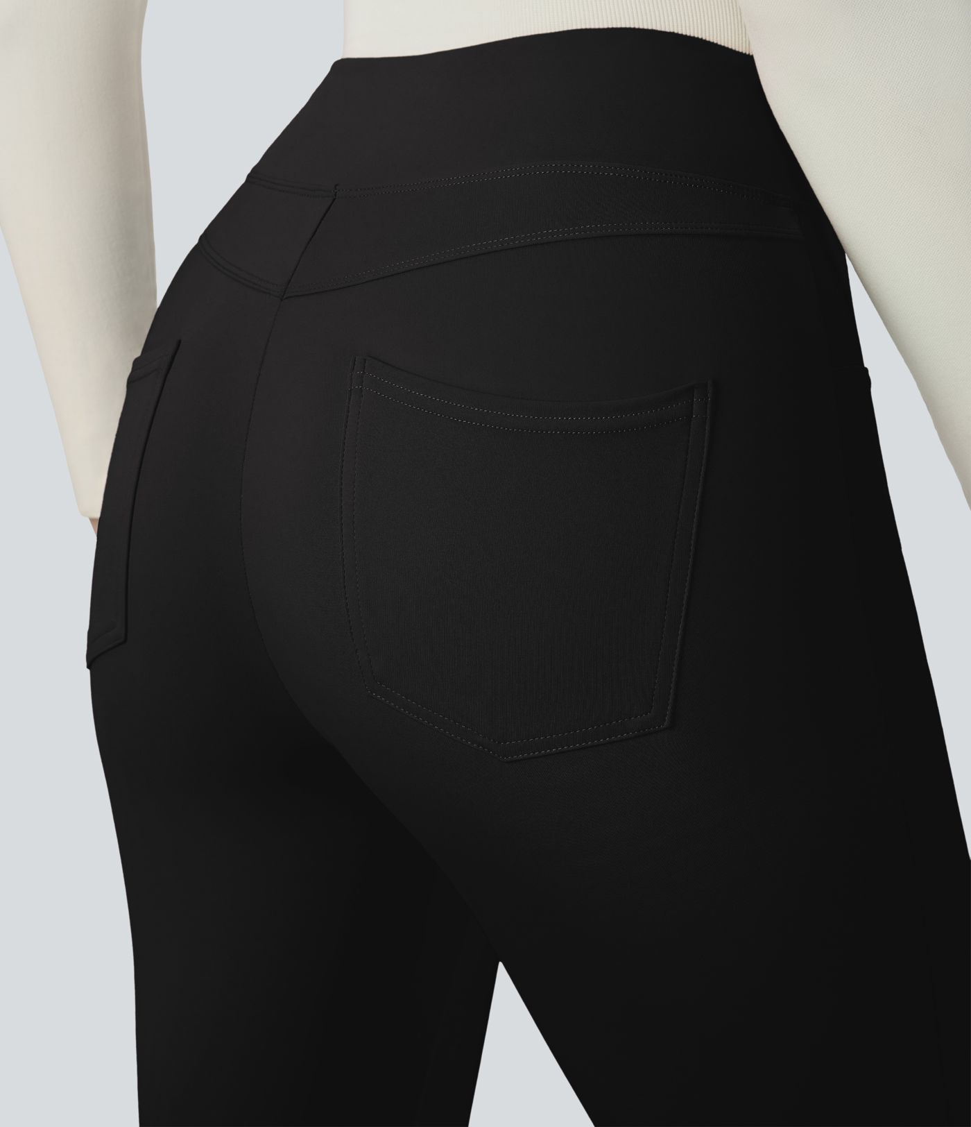 Pantalon tailleur ajusté taille haute avec poches décoratives Halara Flex™ DayStretch