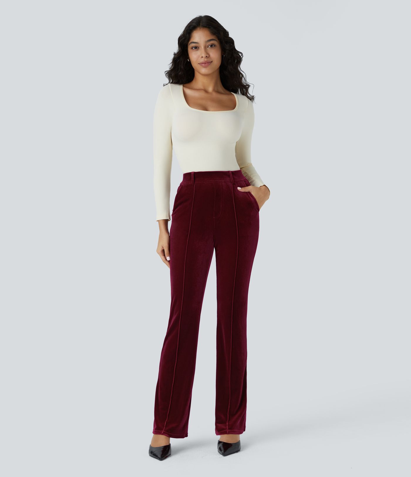 Halara Flex™ High Waisted Pocket Velvet Work Pants