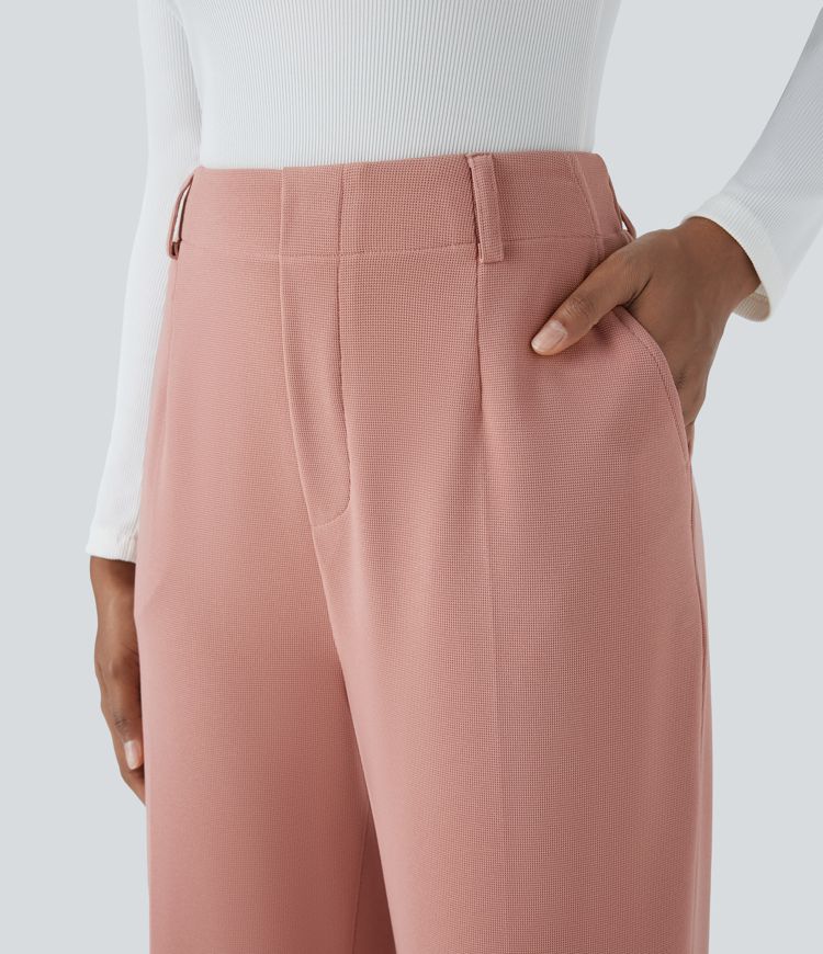 Halara Flex™ High Waisted Side Pocket Waffle Work Trousers