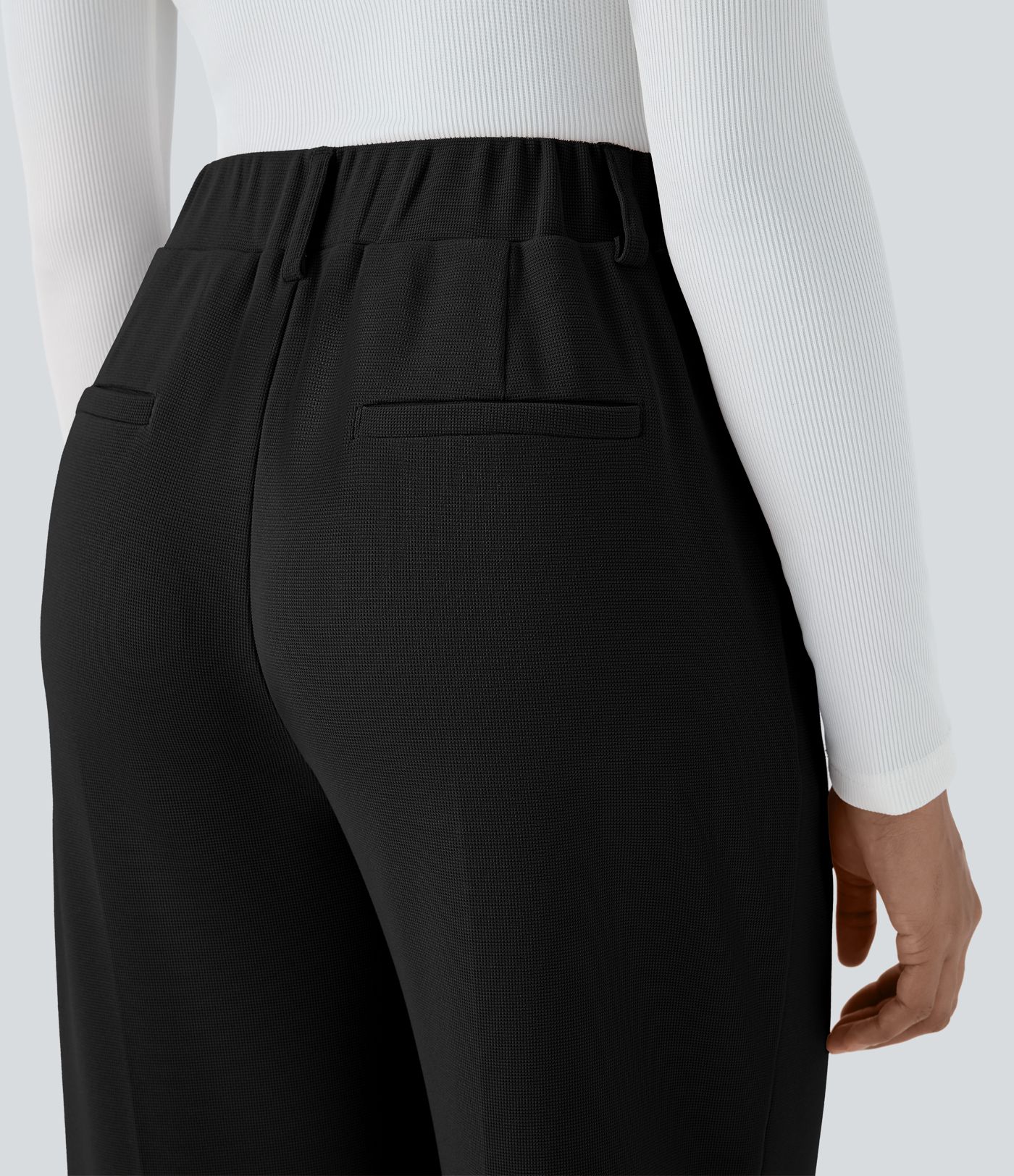 Halara Flex™ High Waist Hose mit Taschen und Waffelmuster für die Arbeit