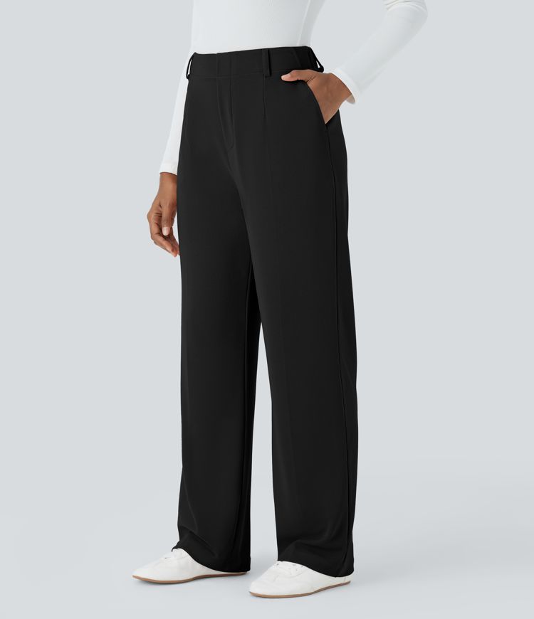 Halara Flex™ High Waist Hose mit Taschen und Waffelmuster für die Arbeit