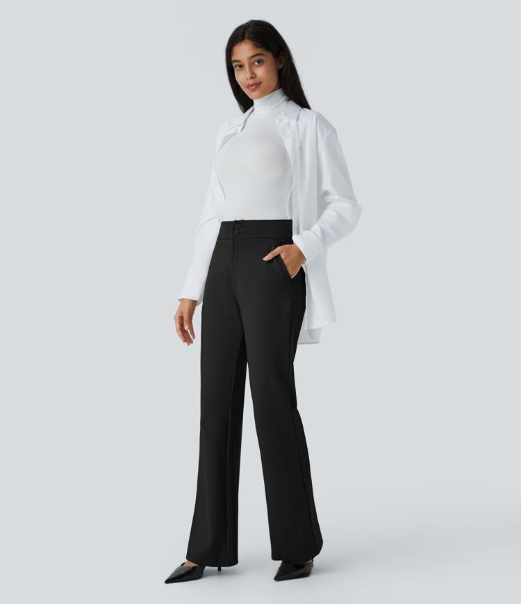 Halara Flex™ SculptKnit High Waisted Zipper Pocket Slim Fit Work Pants