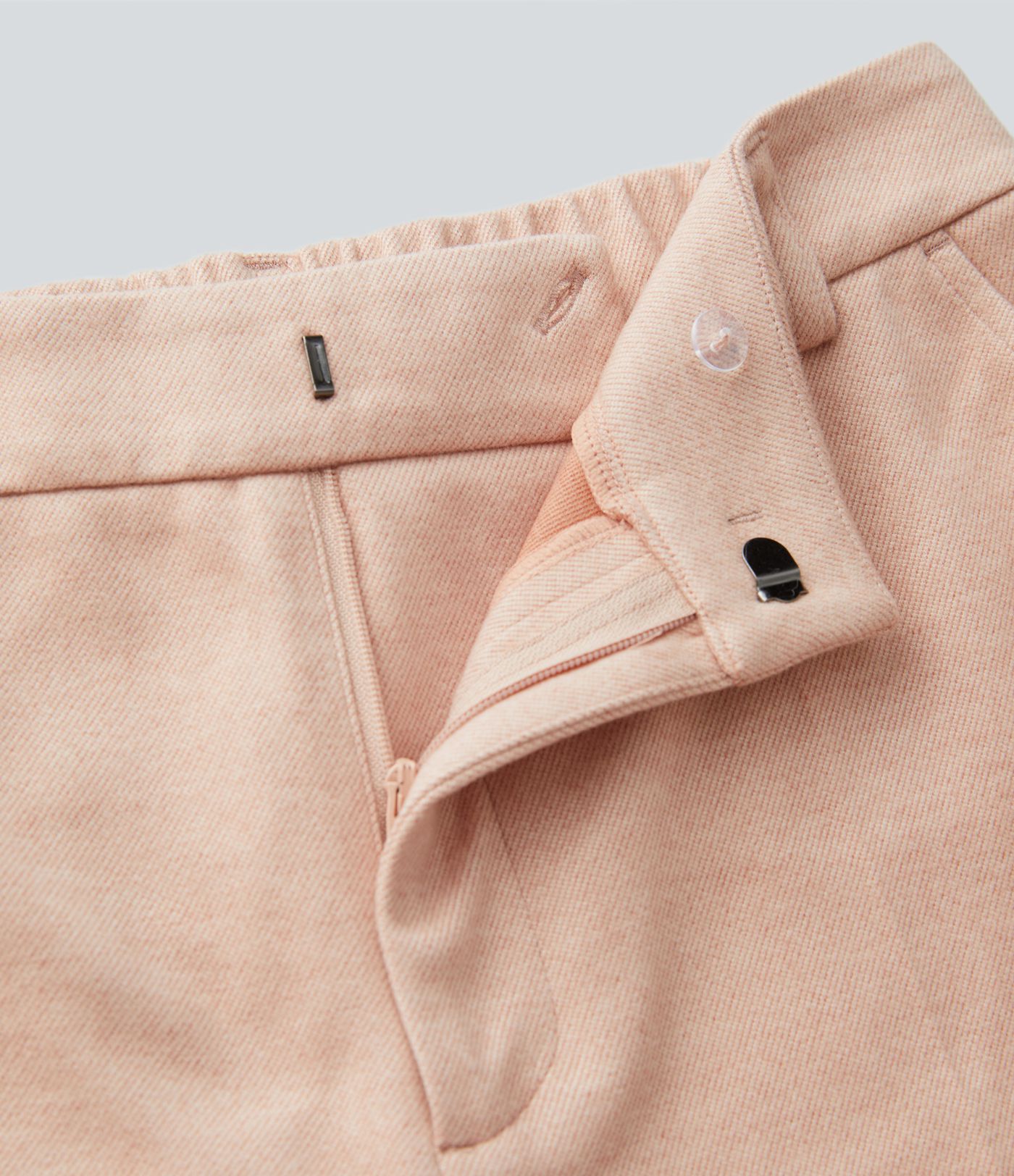 Pantalón oficina tiro alto botón bolsillo lateral cremallera