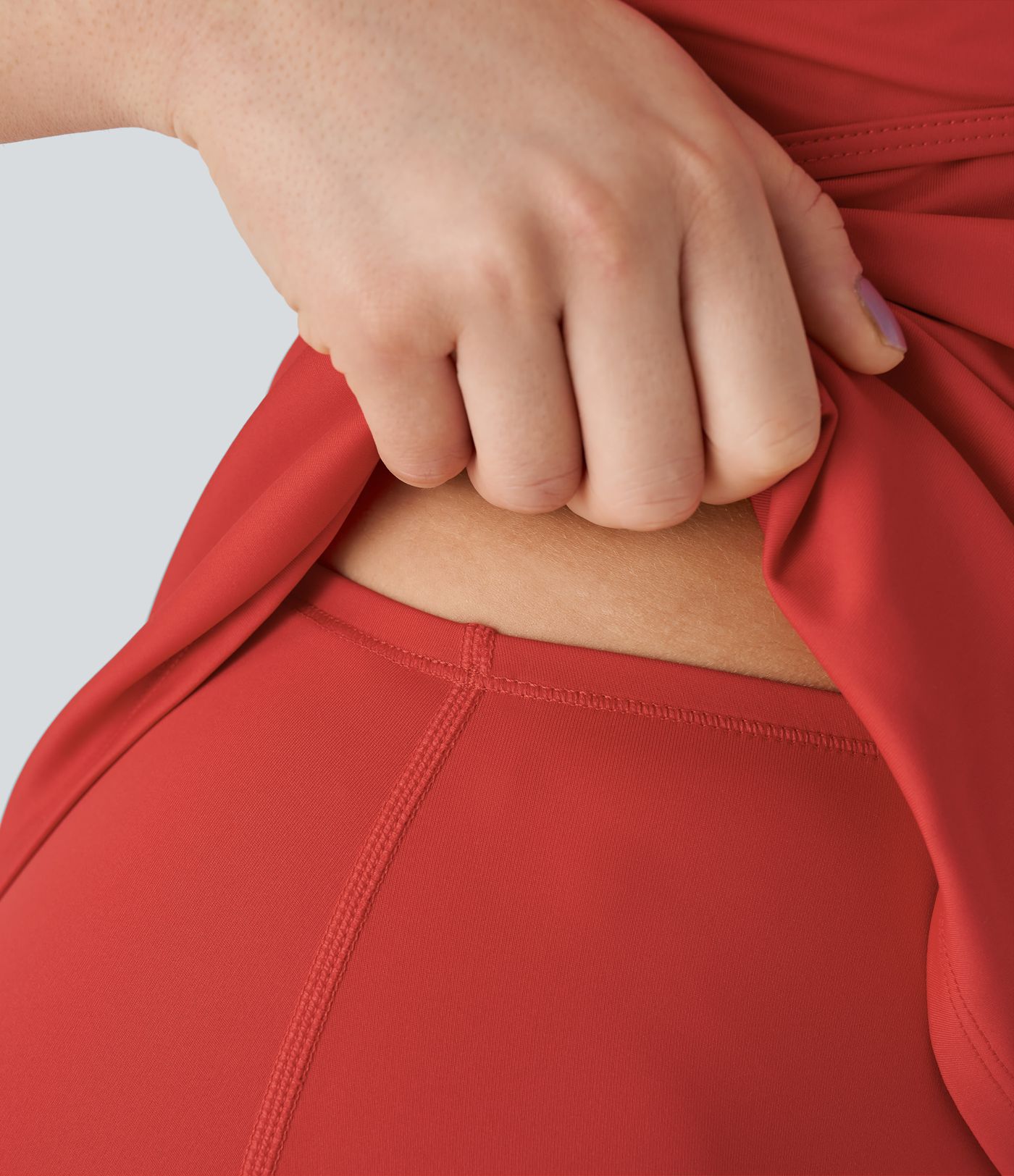 Softlyzero™ QuickDry - Ärmelloses, 2-teiliges Tennis-Mini-Aktivkleid mit quadratischem Ausschnitt und Seitentaschen