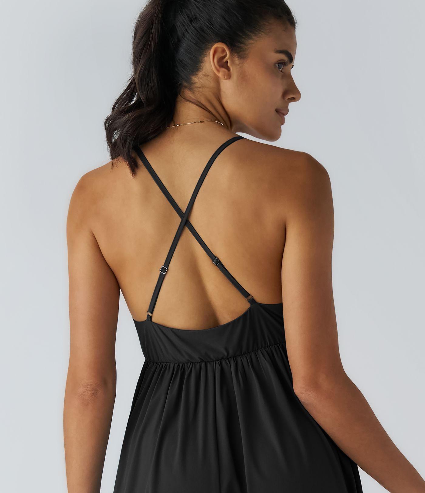 Breezeful™ V-izrez lagana maksi haljina za brzo sušenje za casual nošenje