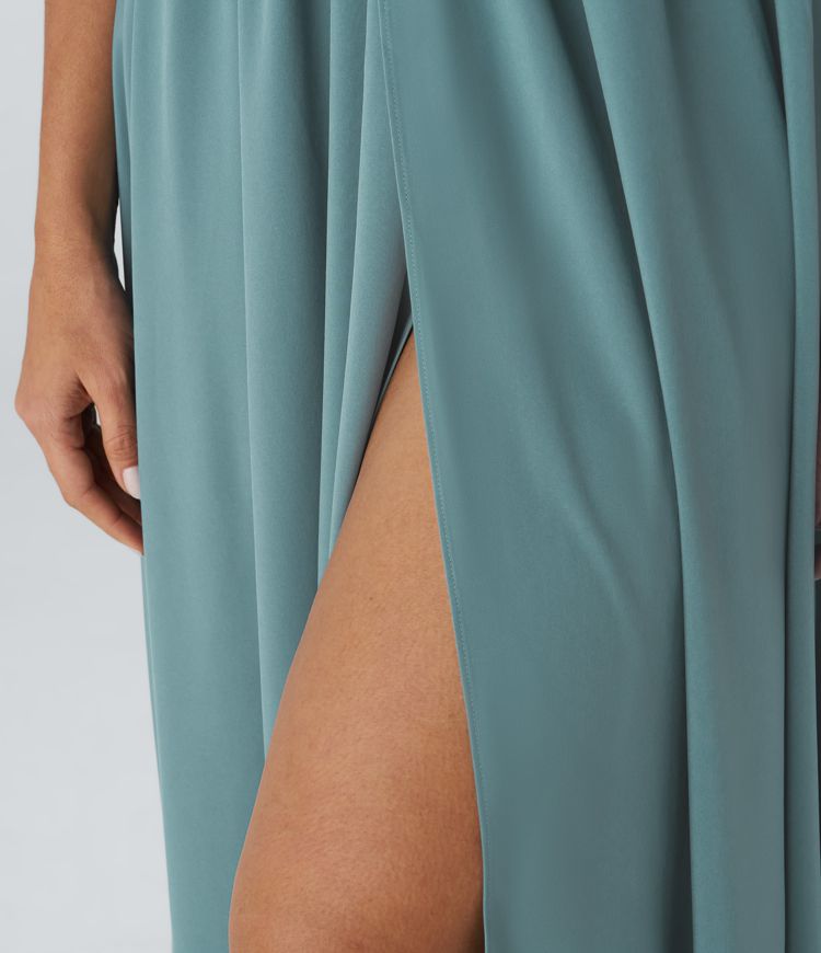 Breezeful™ V Neck Flowy Maxi Quick Dry Casual Slip Dress