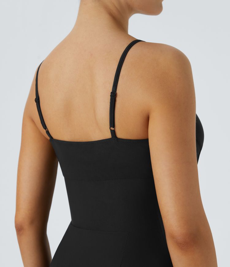 Vestido lencero malla midi estampado espina pescado decorativa correa ajustable