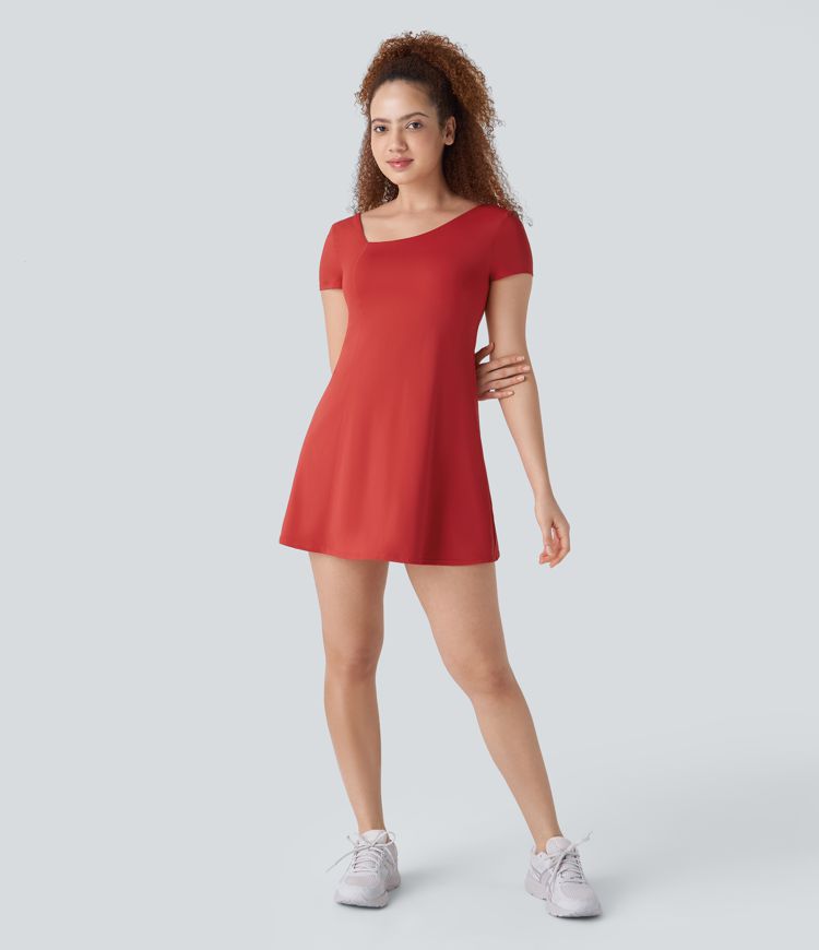 SoftlyZero™ QuickDry U 2 Piece Pocket Mini Tennis Active Dress