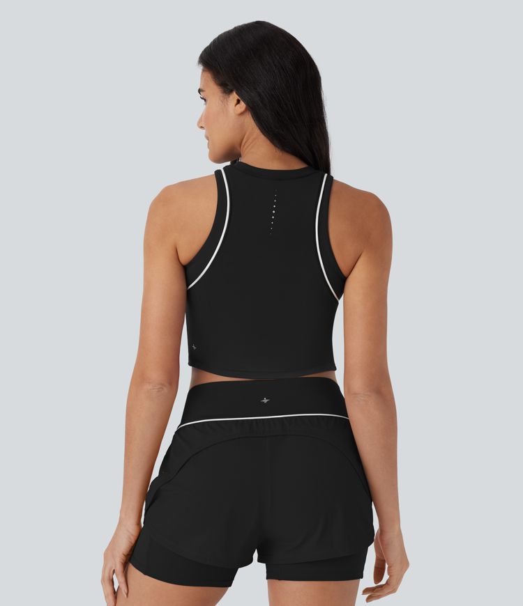 SpeedWave™ Reflective Cropped Quick Dry Running Tank Top