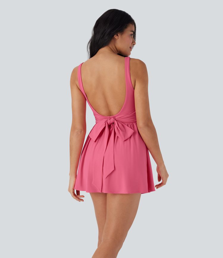 Breezeful™ Tie Back 2-in-1 Schnelltrocknendes Mini-Active-Tanzkleid mit Tasche - Easy-Peezy-Edition Breezeful™ Tie Back 2-in-1 Schnelltrocknendes Mini-Active-Tanzkleid mit Tasche - Easy-Peezy-Edition