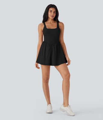 Breezeful™ Tie Back 2-in-1 Quick Dry Mini Dance Active Dress with Pocket-Easy Peezy Edition