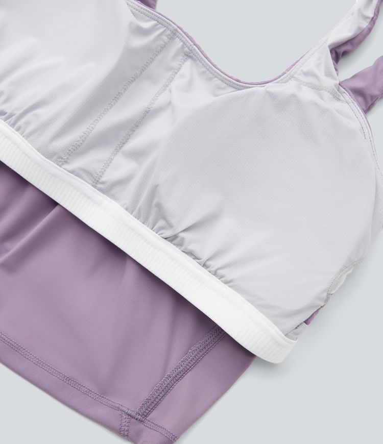 Débardeur de yoga dos nu torsadé avec brassière intégrée à séchage rapide Halara UltraSculpt™ Cool - UPF 50+