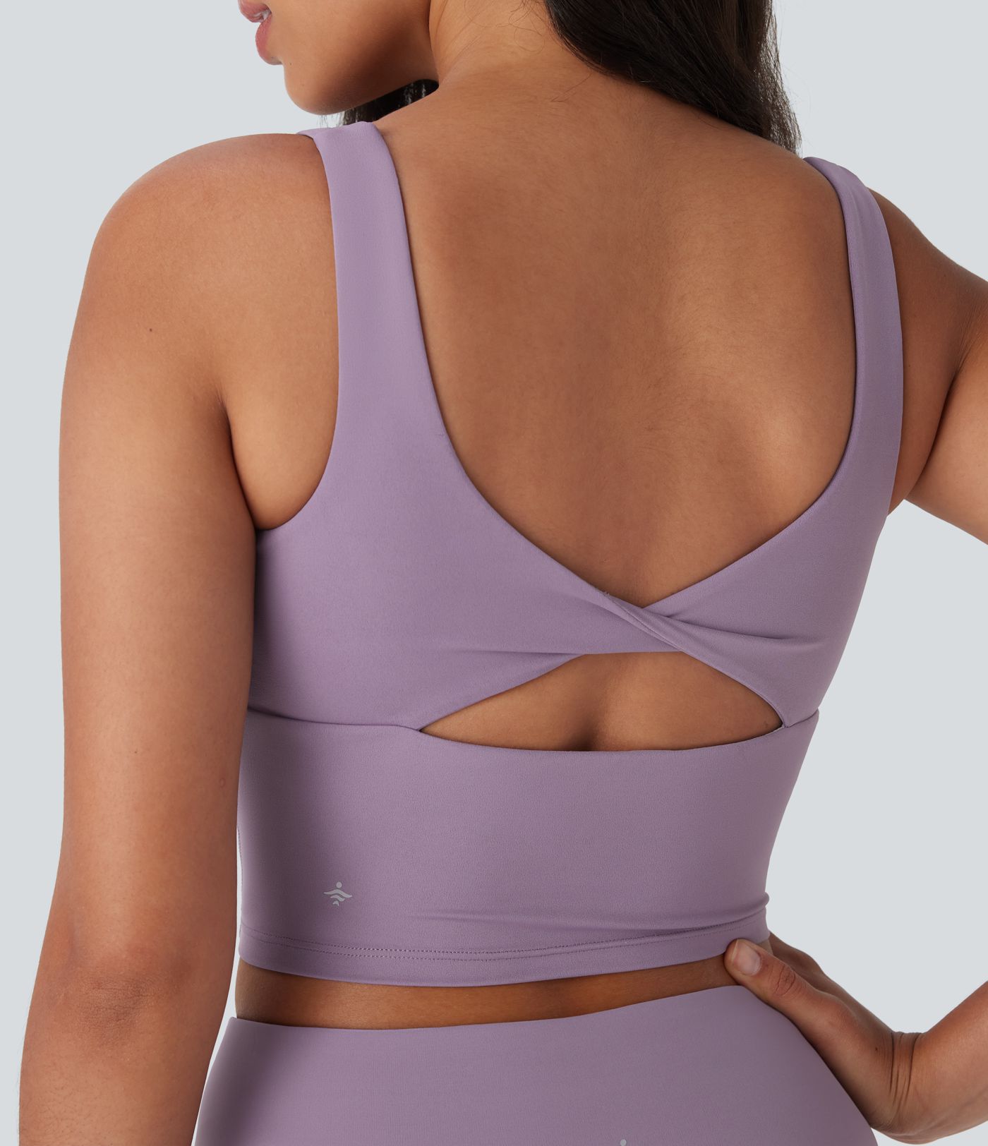 Débardeur de yoga dos nu torsadé avec brassière intégrée à séchage rapide Halara UltraSculpt™ Cool - UPF 50+