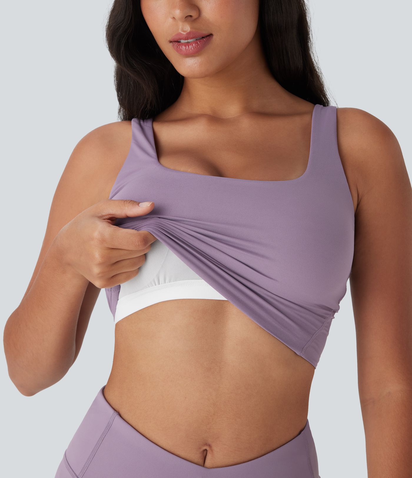 Débardeur de yoga dos nu torsadé avec brassière intégrée à séchage rapide Halara UltraSculpt™ Cool - UPF 50+