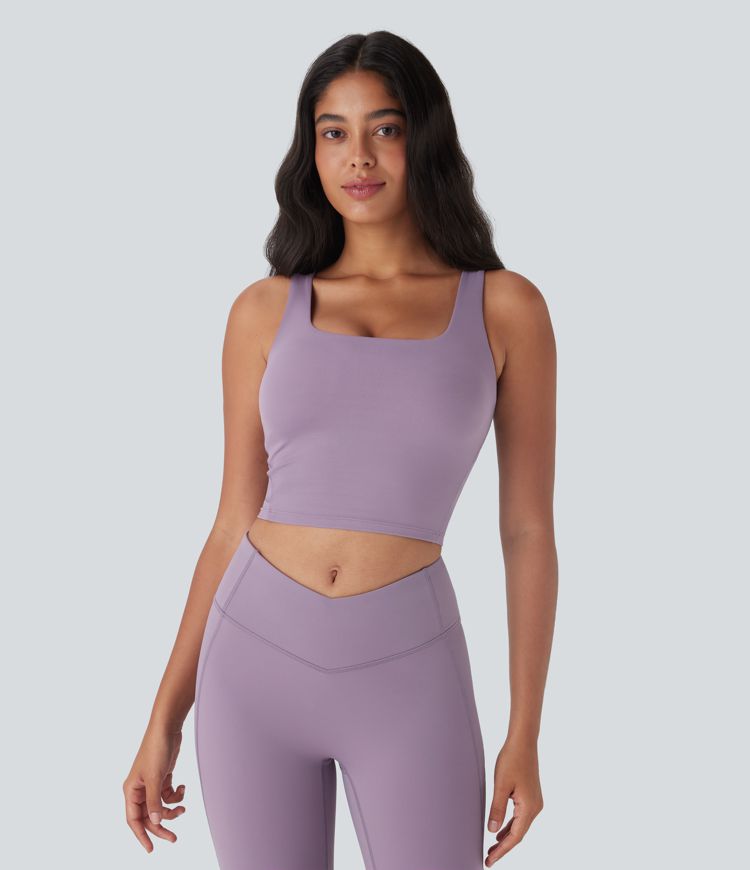 Débardeur de yoga dos nu torsadé avec brassière intégrée à séchage rapide Halara UltraSculpt™ Cool - UPF 50+