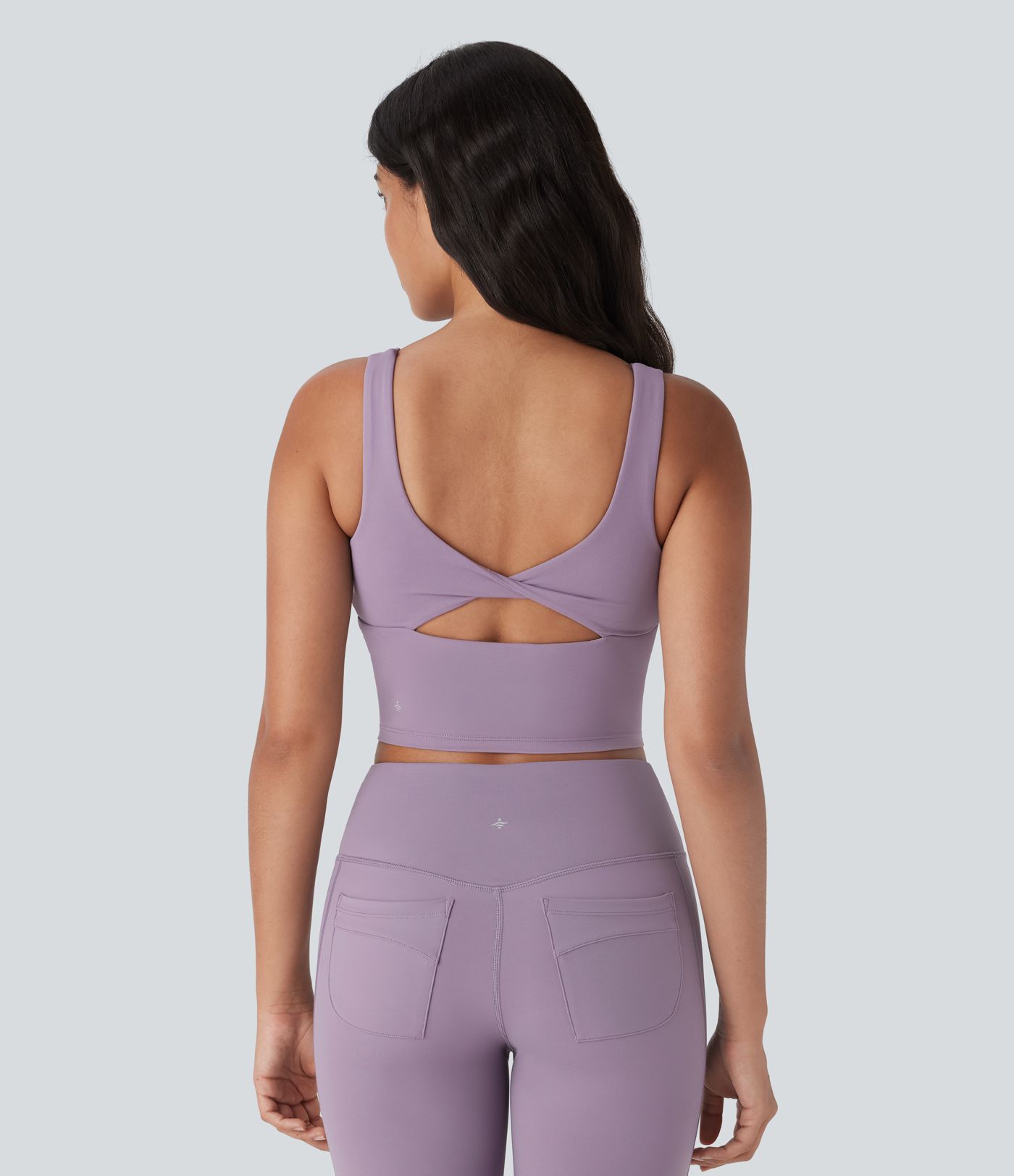 Débardeur de yoga dos nu torsadé avec brassière intégrée à séchage rapide Halara UltraSculpt™ Cool - UPF 50+