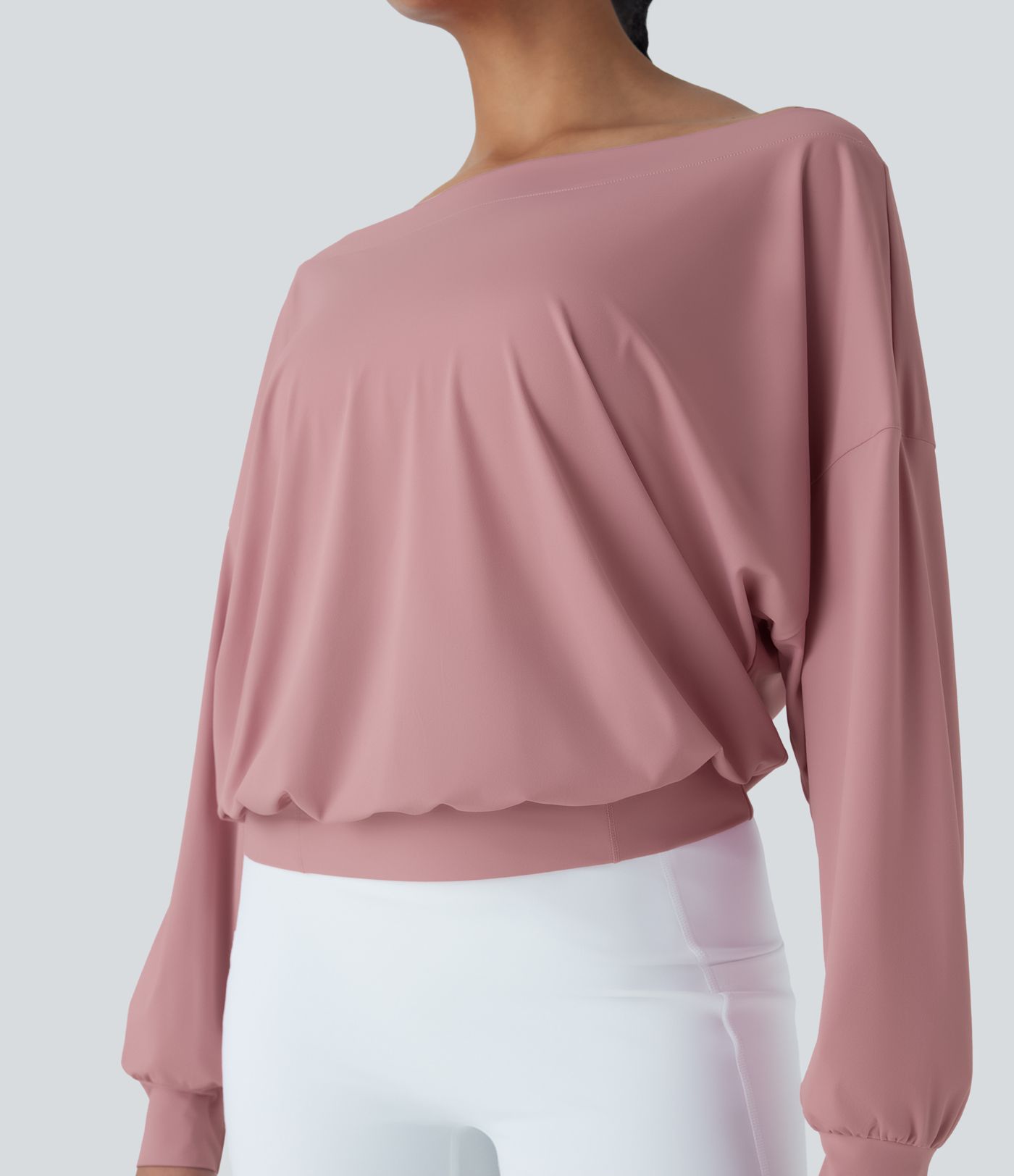 One Shoulder Oversize  Quick Dry Yoga Sports Top