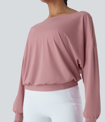 One Shoulder Oversize  Quick Dry Yoga Sports Top