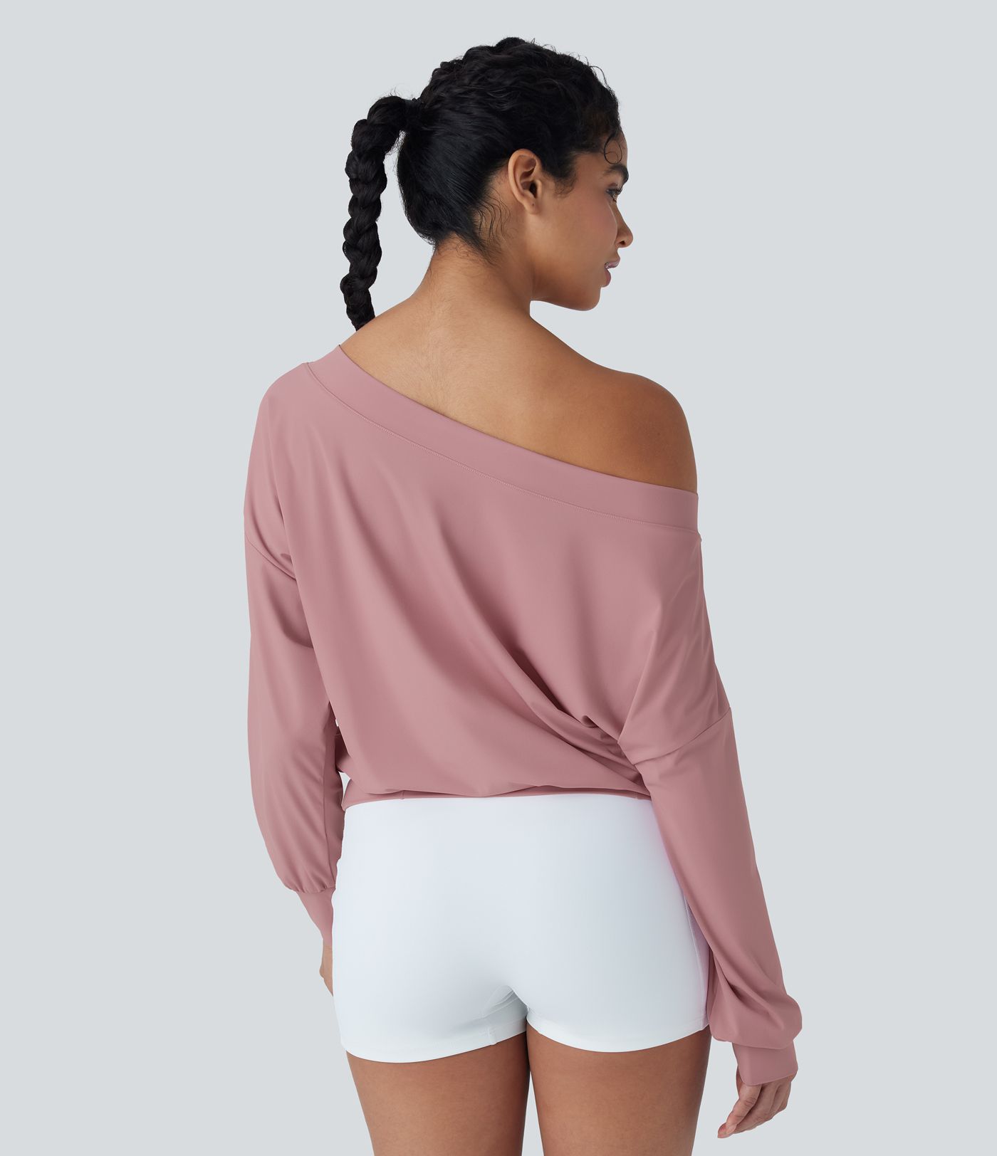 One Shoulder Oversize  Quick Dry Yoga Sports Top