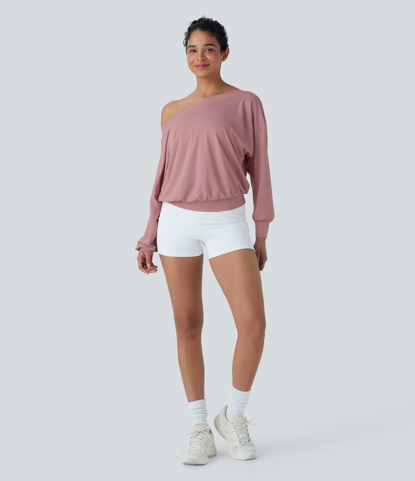 One Shoulder Oversize  Quick Dry Yoga Sports Top