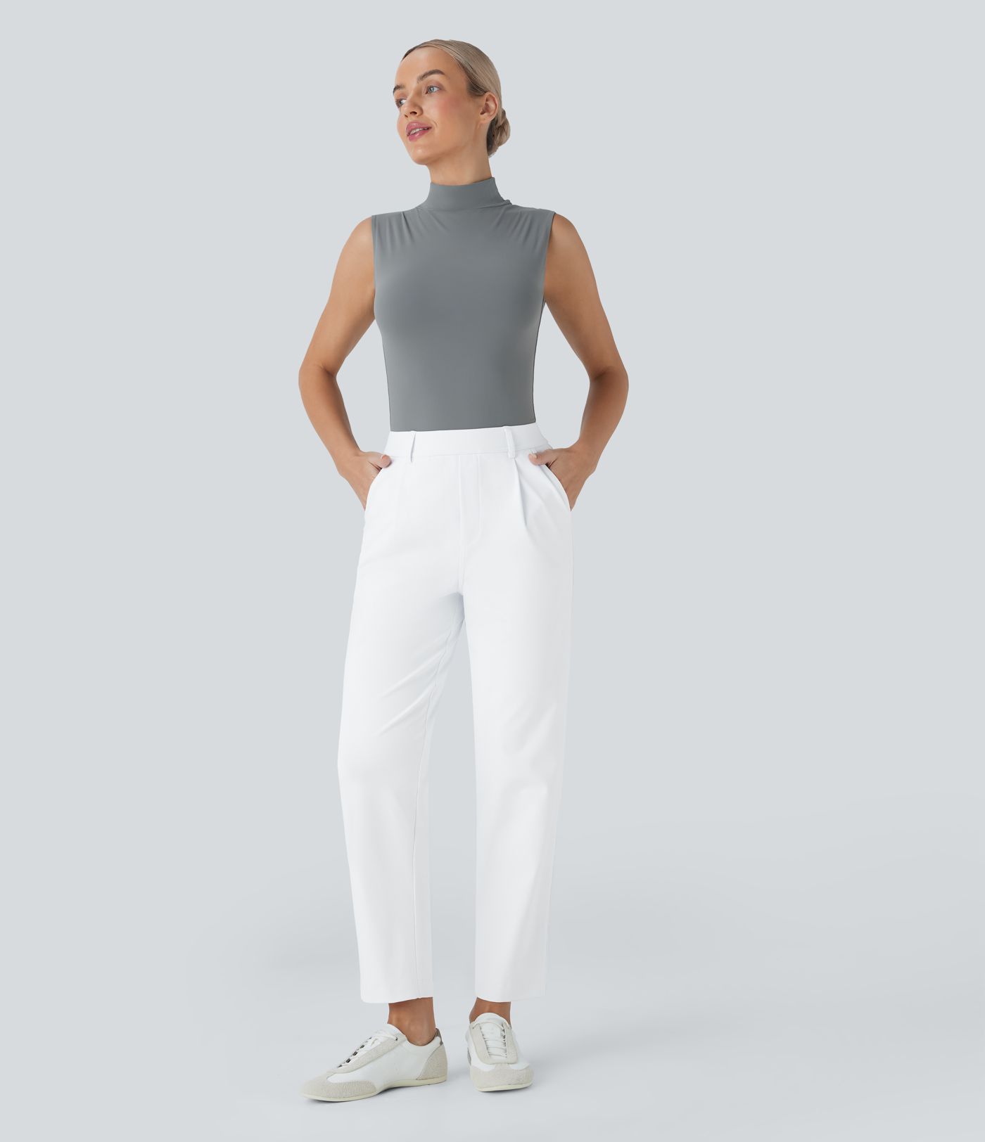 Halara Flex™ High Waisted Pocket Ankle Length Tapered Women Suit Work Pants