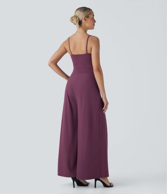 Mono casual de pierna ancha Breezeful™ de secado rápido con bolsillos