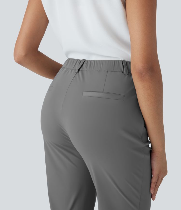 Mid Rise  Work Trousers with Side Pockets