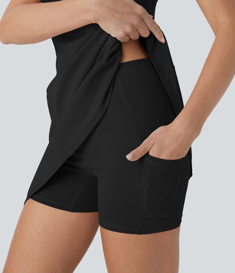 SpeedWave™ racerback con abertura, mini set de 2 piezas, secado rápido, chaleco deportivo tipo slip para senderismo con bolsas