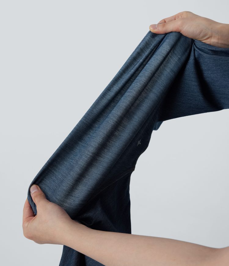 Halara Flex™ Zipper Removable Sleeve Thumb Hole Flare Mini  Washed Denim Tennis Active Dress