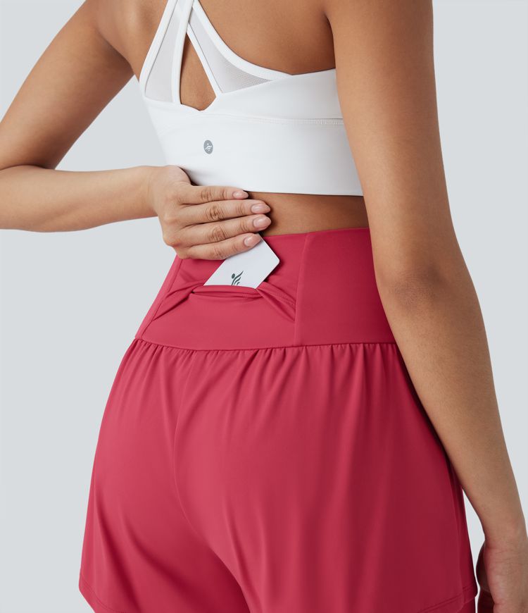 SoftlyZero™ Airy Super High Waisted 2-in-1 Cool Touch Yoga Shorts 5'' with Pockets