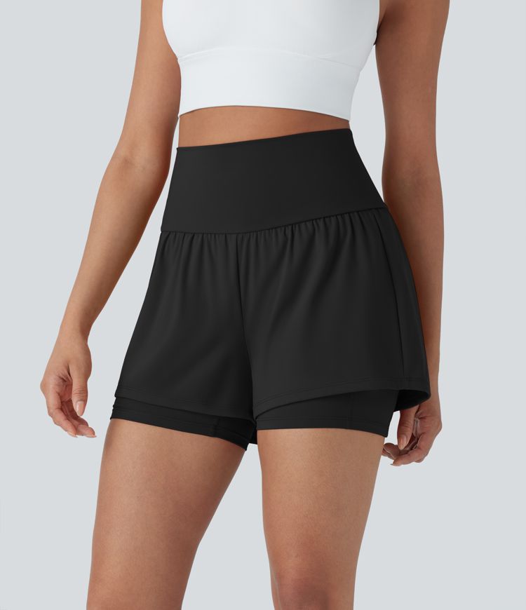 Softlyzero™ Airy Super High Waisted 2-in-1 Cool Touch Yoga Shorts 5'' with Pockets
