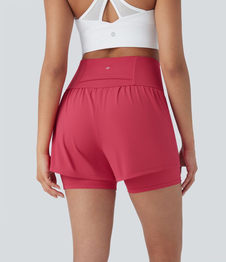 SoftlyZero™ Airy Super High Waisted 2-in-1 Cool Touch Yoga Shorts 5'' with Pockets