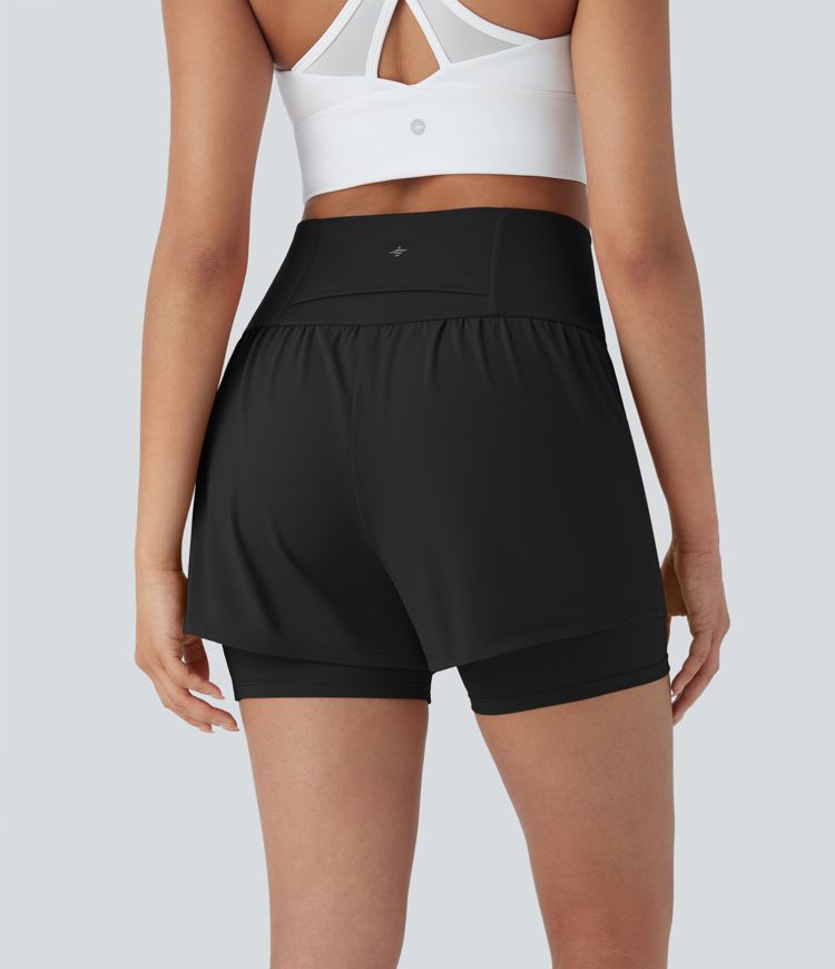 Softlyzero™ Airy Super High Waisted 2-in-1 Cool Touch Yoga Shorts 5'' with Pockets