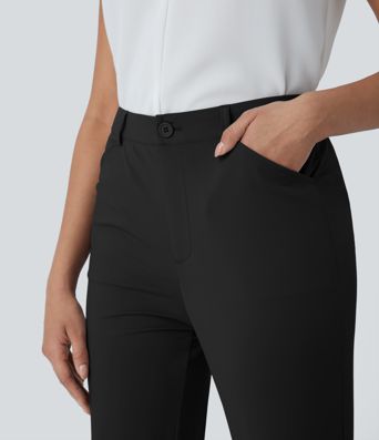 Mid Rise Cool Touch Work Pants with Pockets