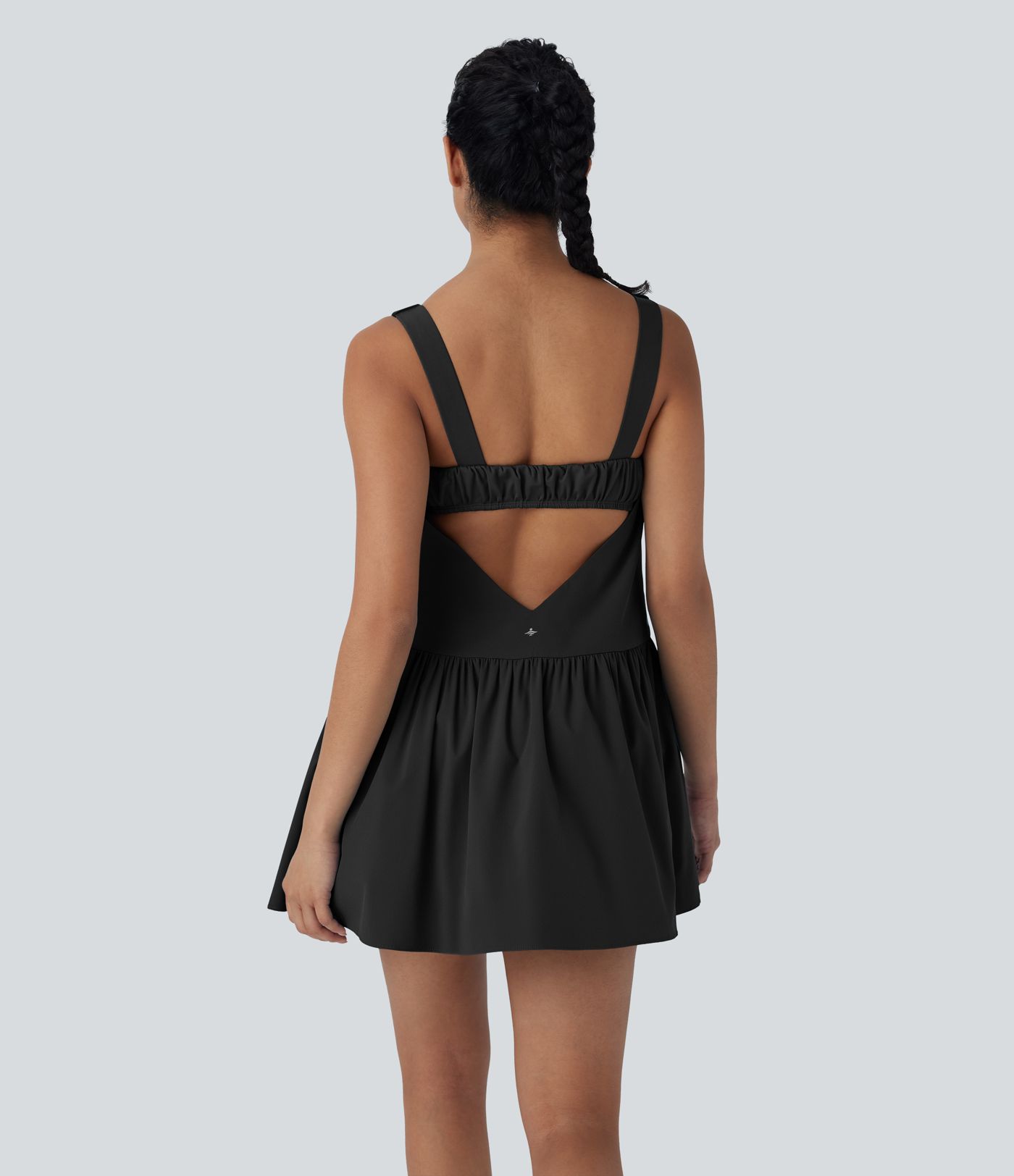 Breezeful™ Cut Out Ruched 2 Piece Mini Quick Dry Pickleball Active Dress with Pocket